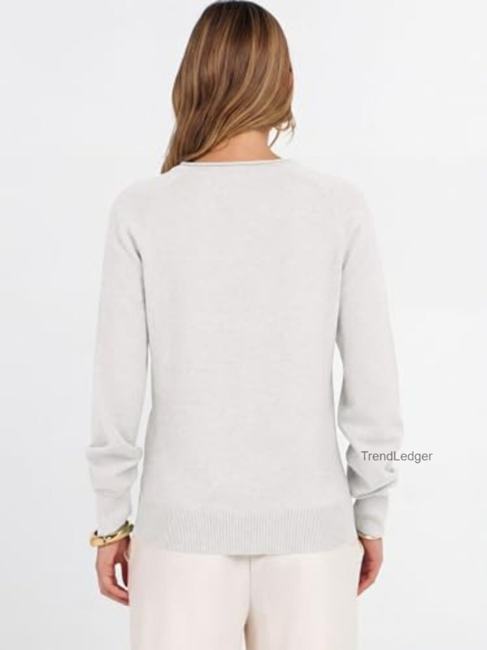 Long Sleeve Rolled Neck Casual Soft Lightweight Pullover Sweater Top - Picture 4 of 6